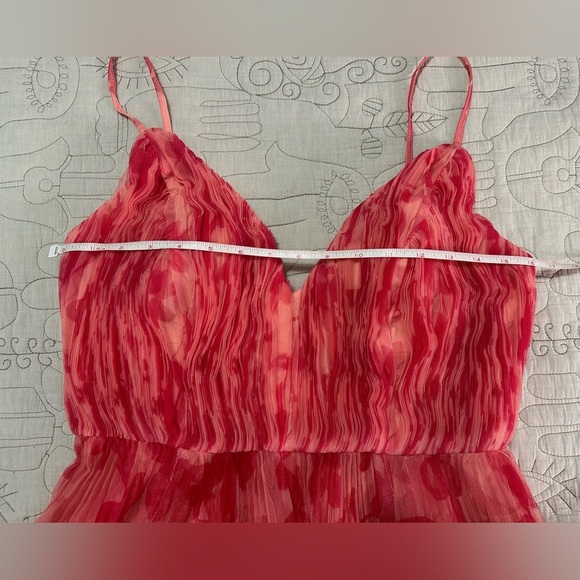 NEW Hutch Print Pleated Sleeveless Maxi Dress Sz 6 Red - Picture 7 of 14